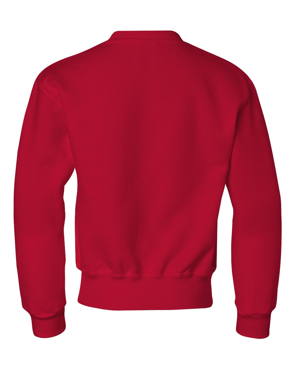 Rear View of True Red NuBlend® Youth Crewneck Sweatshirt - 562BR