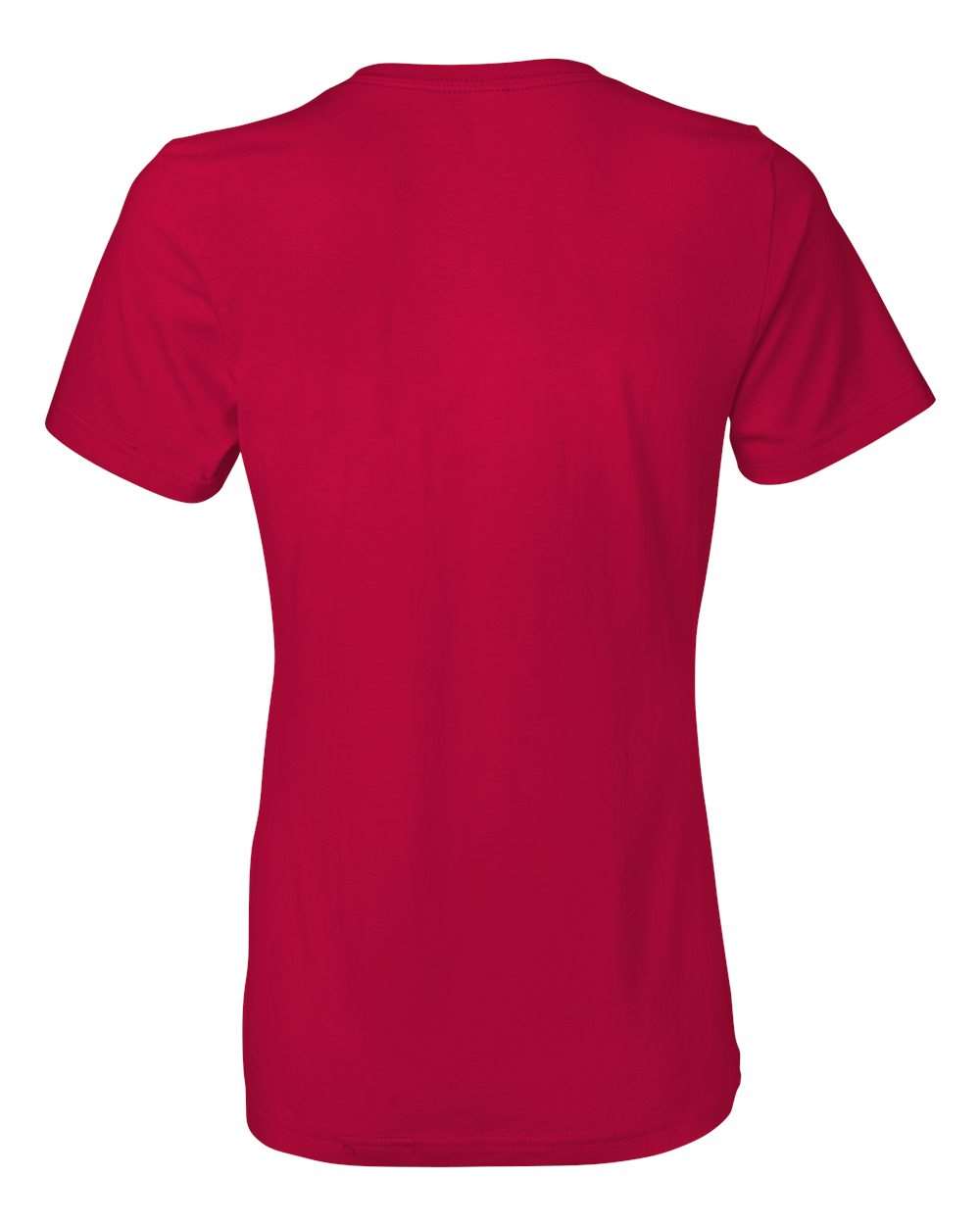 Rear View of True Red Softstyle® Women’s Lightweight T-Shirt - 880