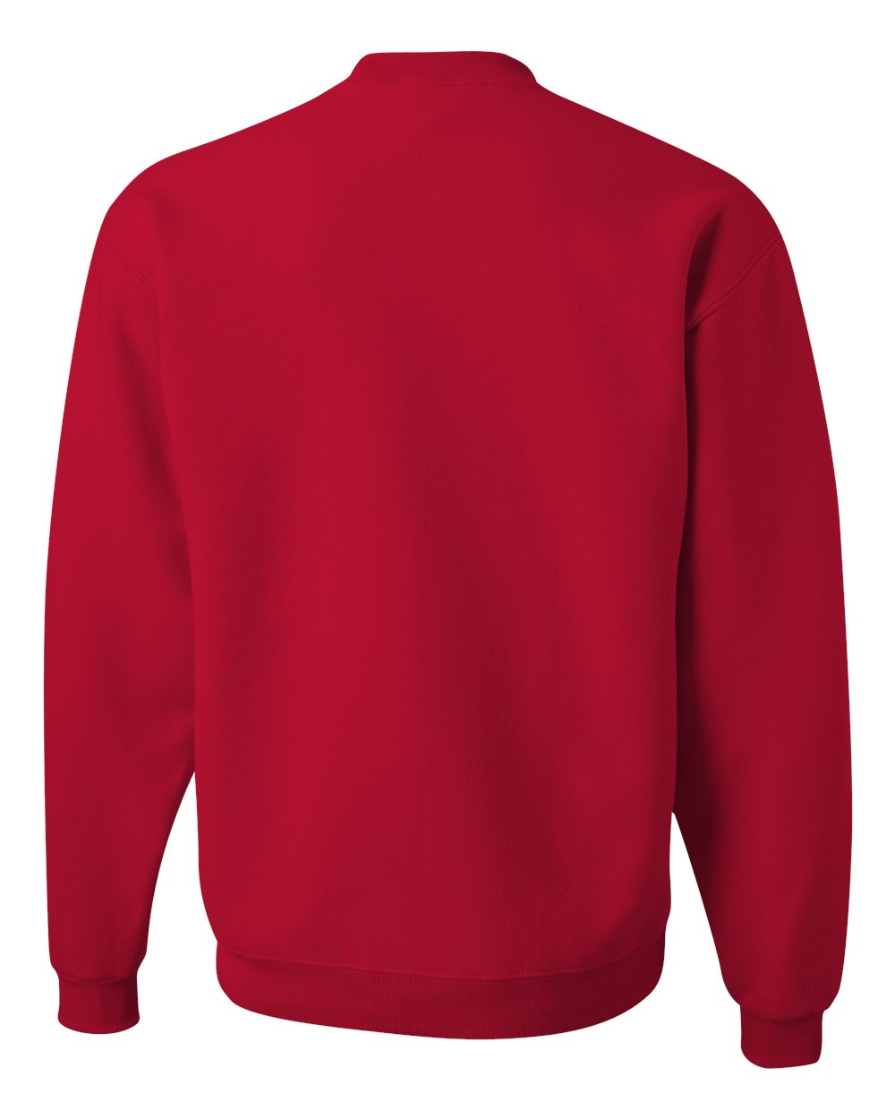 Rear View of True Red Super Sweats NuBlend® Crewneck Sweatshirt - 4662MR