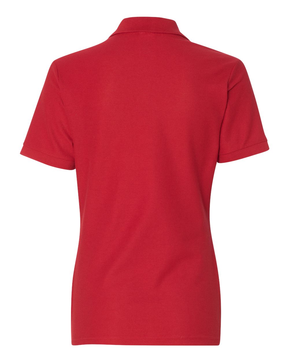 Rear View of True Red Women's Easy Care Piqué Polo - 537WR