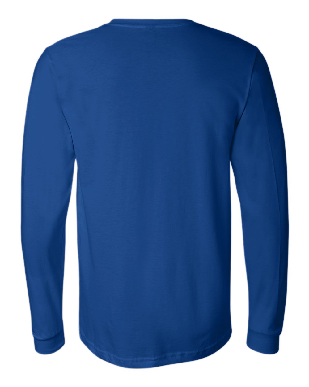Rear View of True Royal Jersey Long Sleeve Tee - 3501