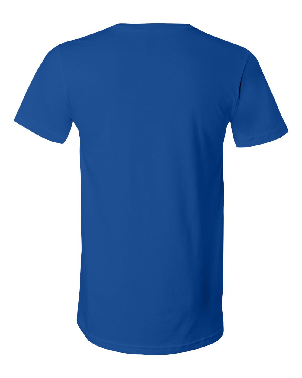 Rear View of True Royal Jersey V-Neck Tee - 3005