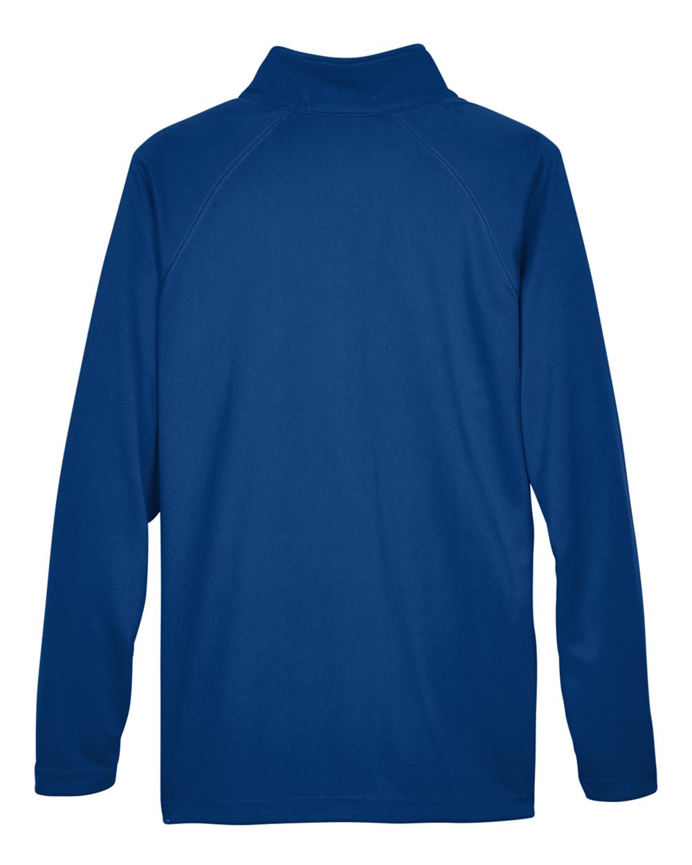 Rear View of True Royal Men's Stretch Tech-Shell® Compass Quarter-Zip Pullover - DG440