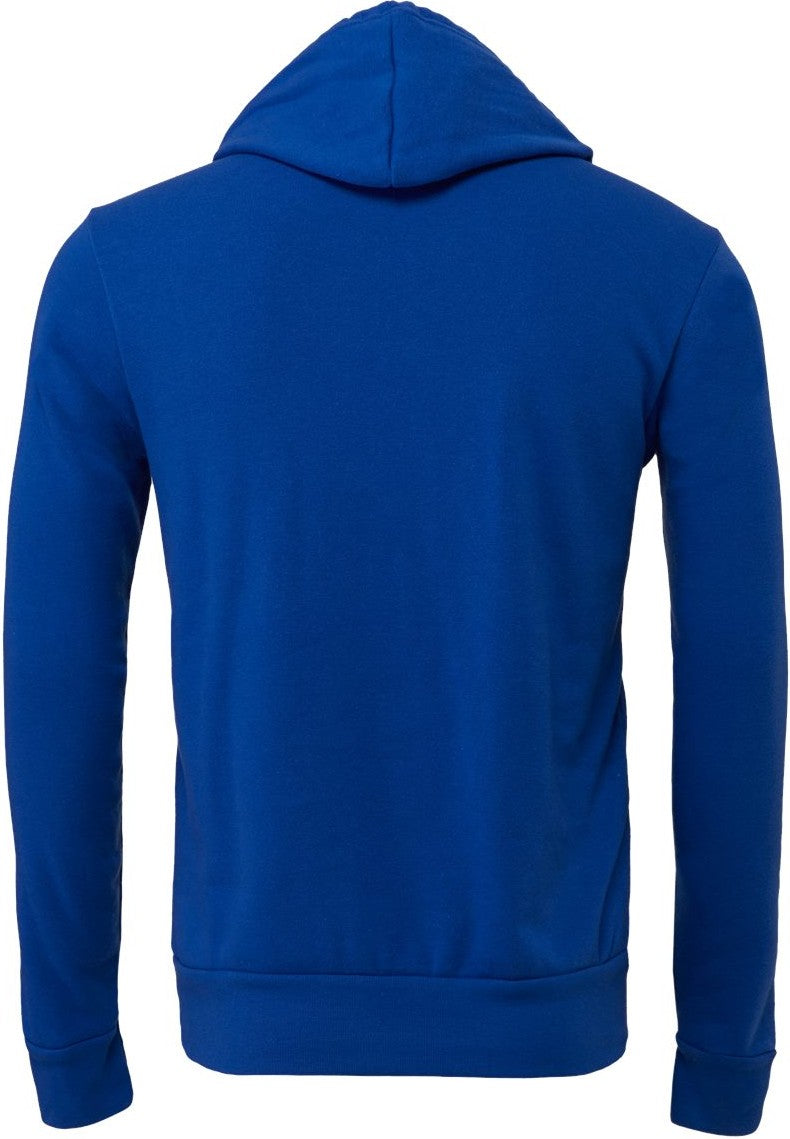 Rear View of True Royal Sponge Fleece Hoodie - 3719
