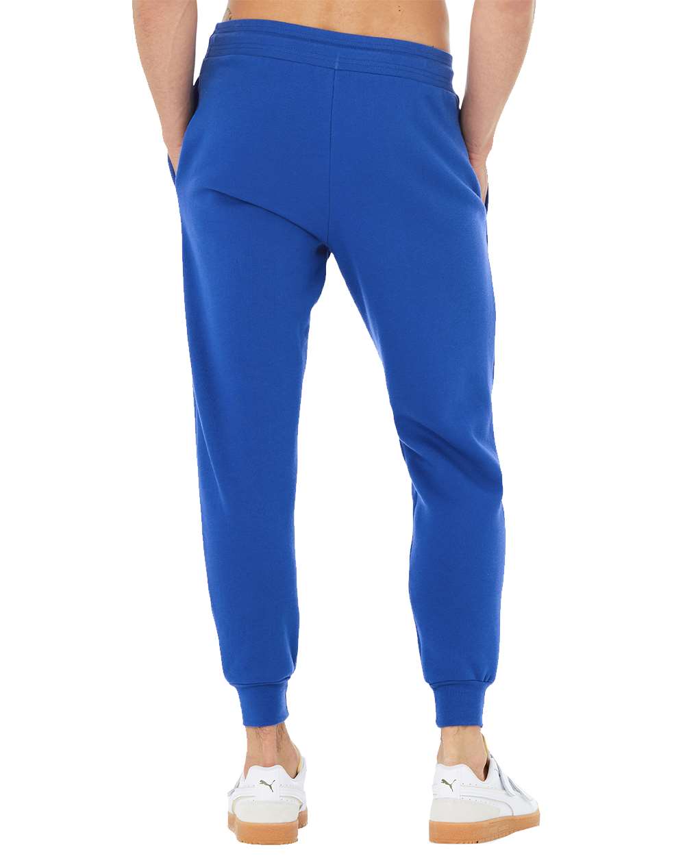 Rear View of True Royal Sponge Fleece Jogger Sweatpants - 3727