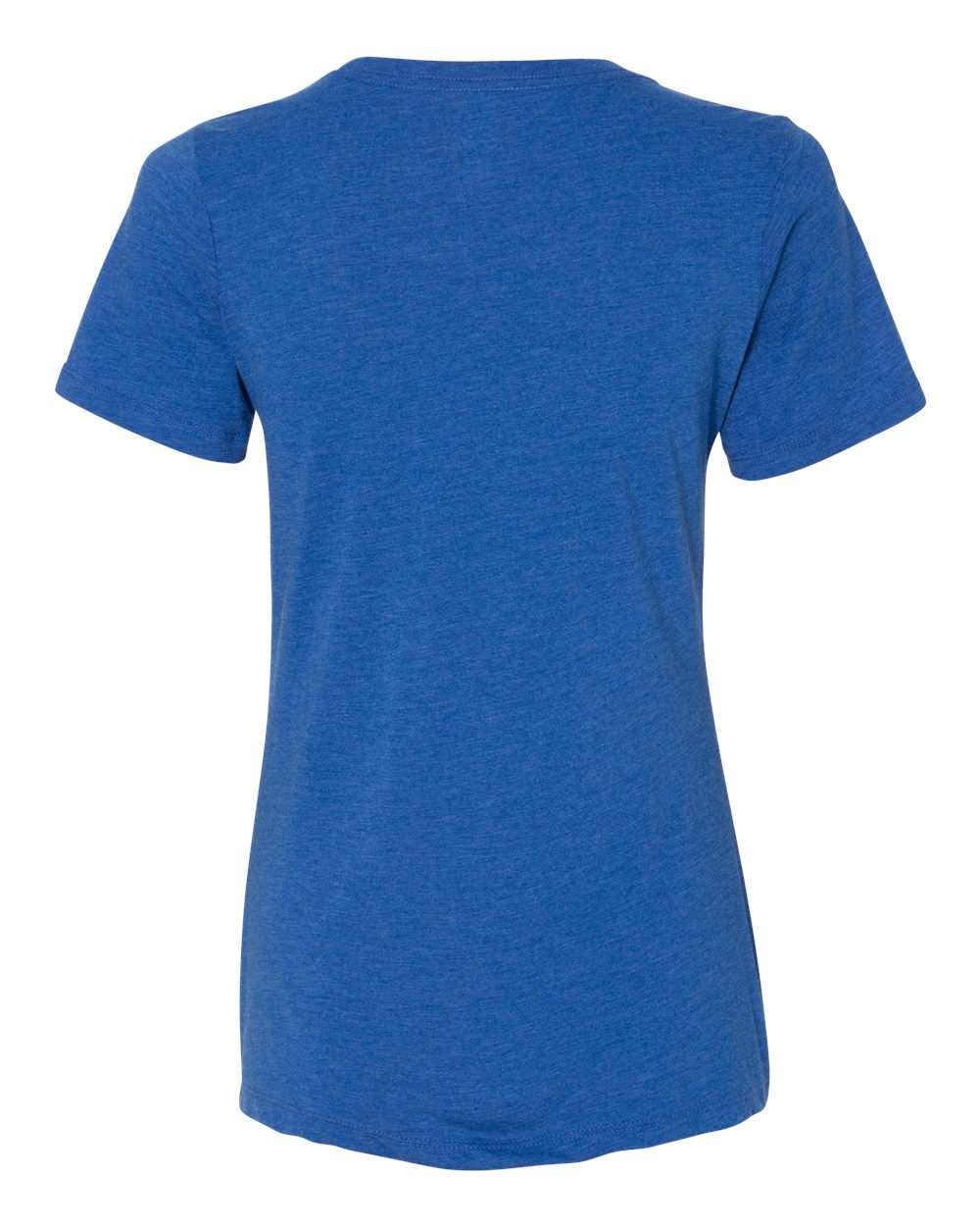 Rear View of True Royal Triblend Women’s Relaxed Fit Triblend Tee - 6413