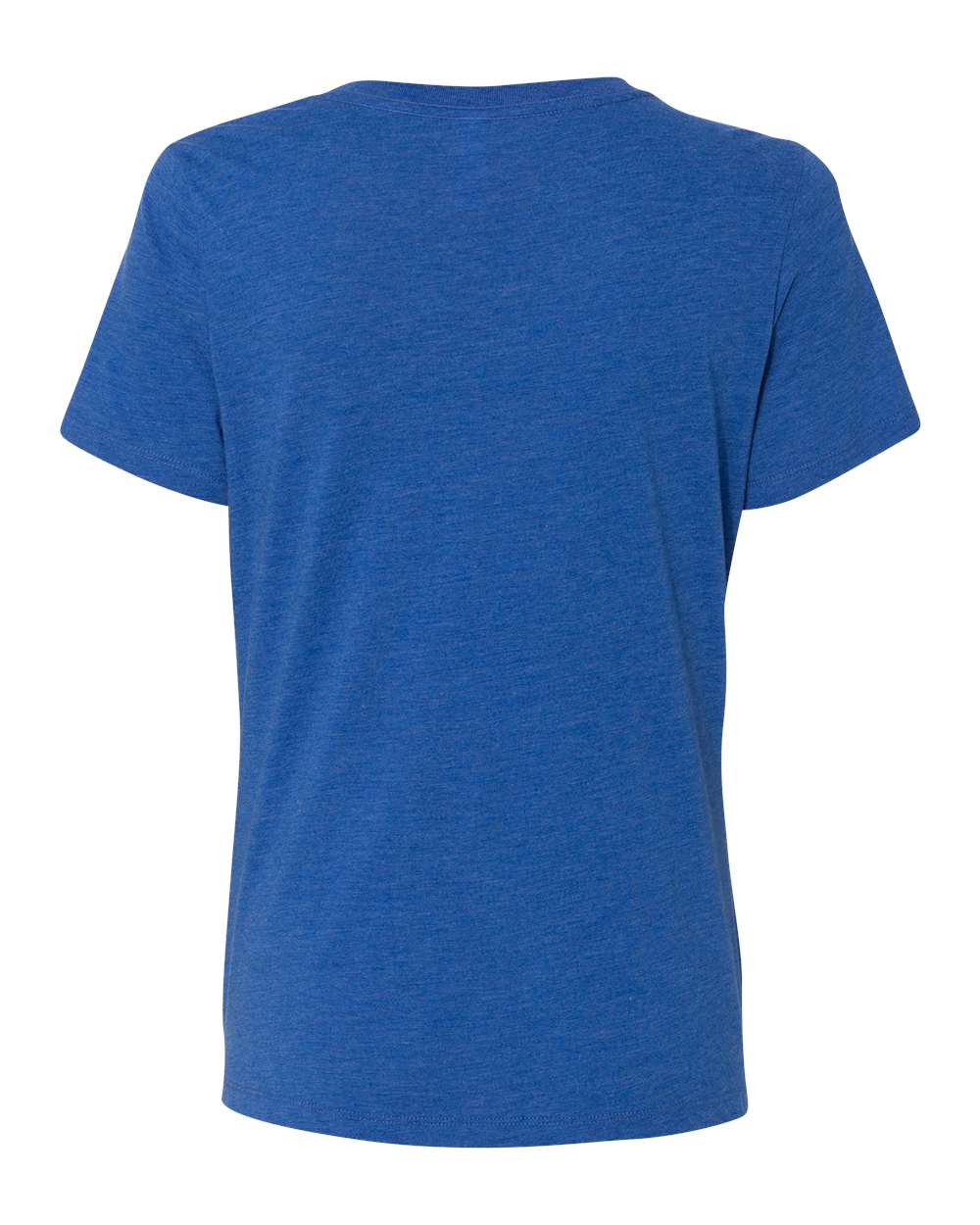 Front View of True Royal Triblend Women's Relaxed Triblend Short Sleeve V-Neck Tee - 6415