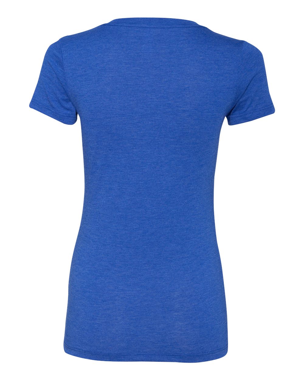 Rear View of True Royal Triblend Women’s Triblend Deep V-Neck Tee - 8435