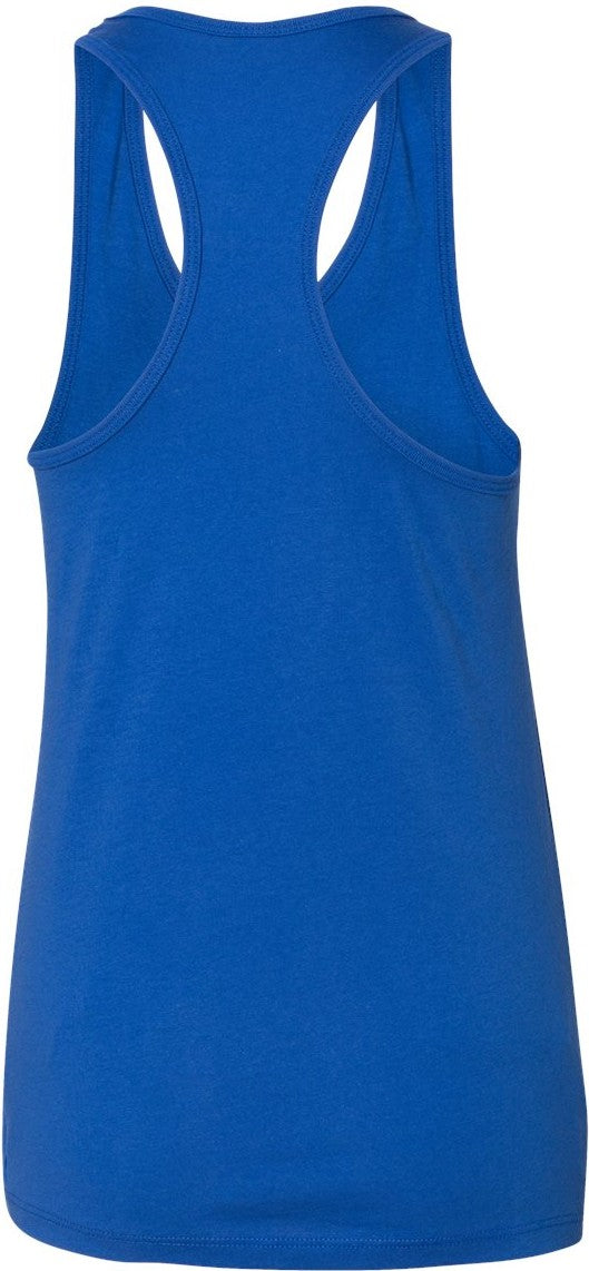 Rear View of True Royal Women's Jersey Racerback Tank - 6008