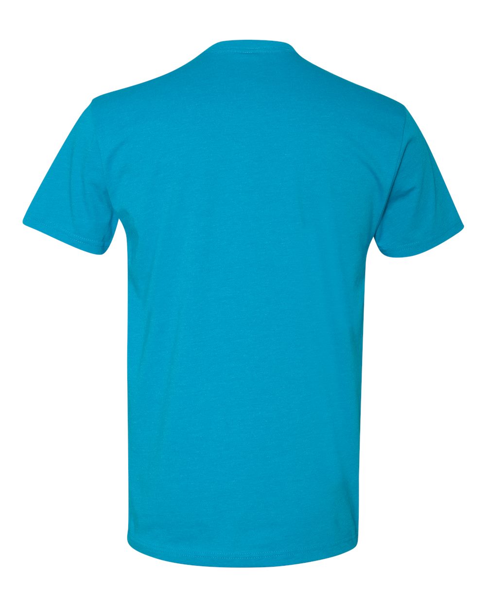 Rear View of Turquoise CVC T-Shirt - 6210