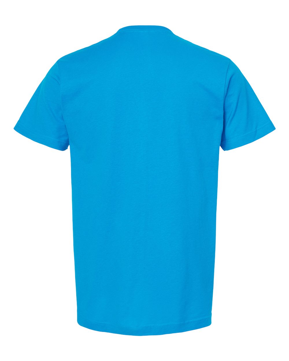 Rear View of Turquoise Fine Jersey T-Shirt - 202