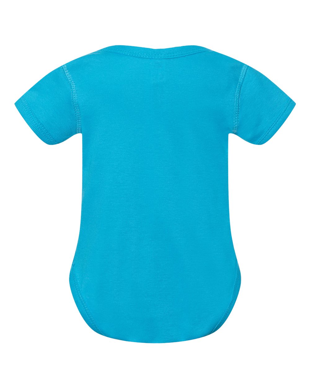 Rear View of Turquoise Infant Baby Rib Bodysuit - 4400
