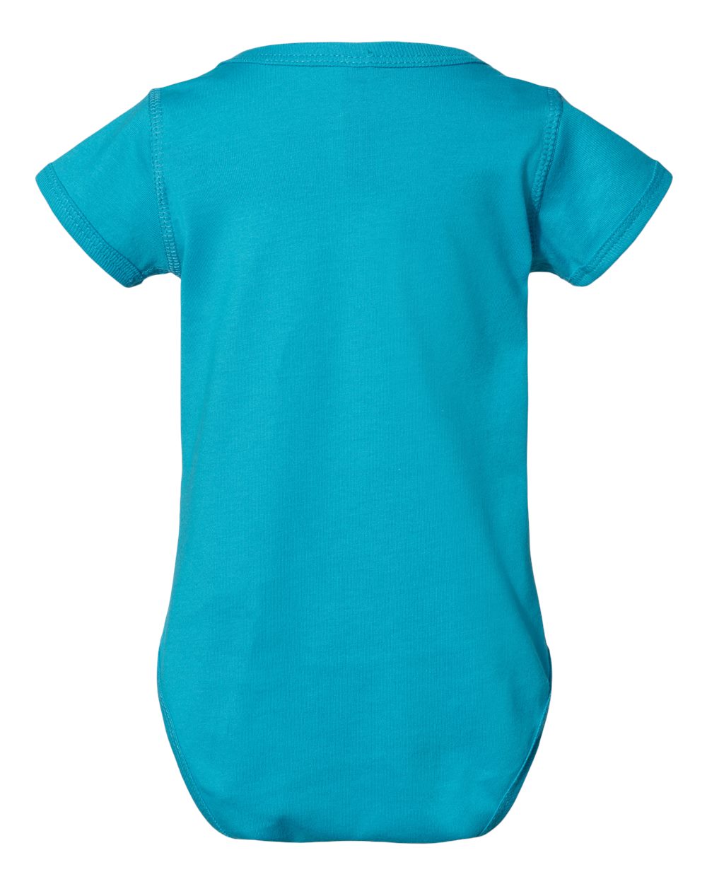Rear View of Turquoise Infant Fine Jersey Bodysuit - 4424