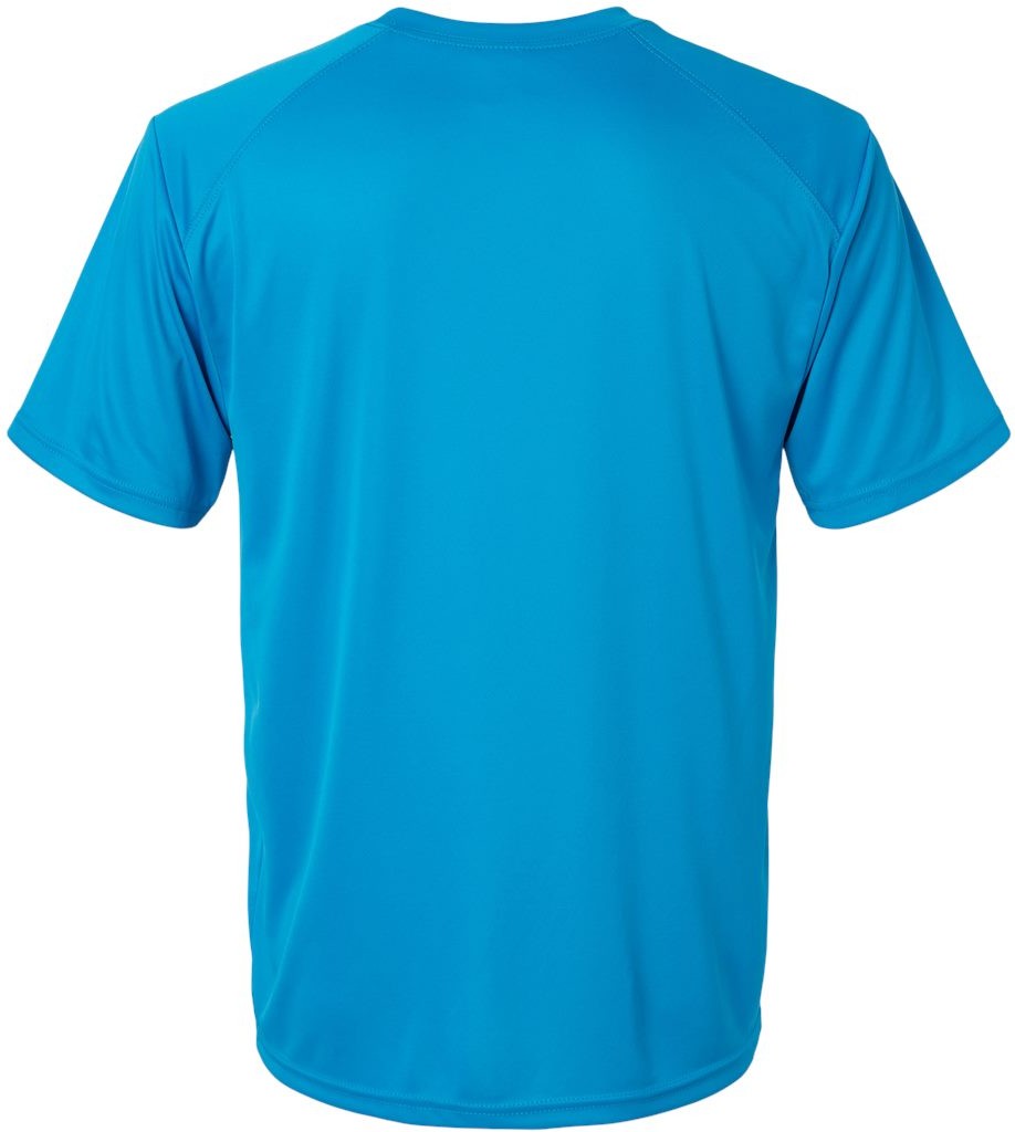 Rear View of Turquoise Islander Performance T-Shirt - 200