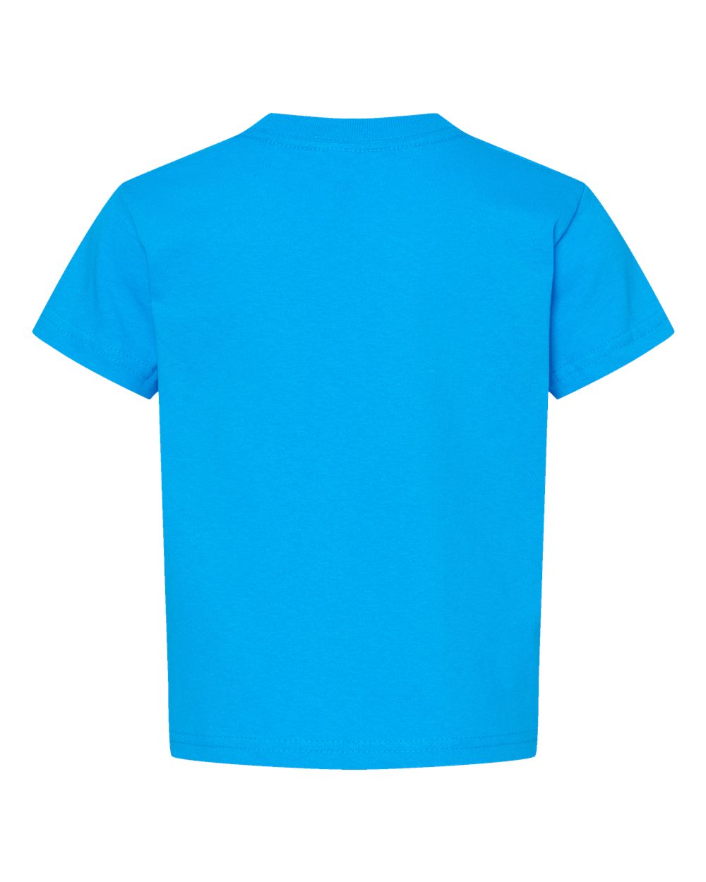 Rear View of Turquoise Juvy Youth Short Sleeve T-Shirt - 3301J