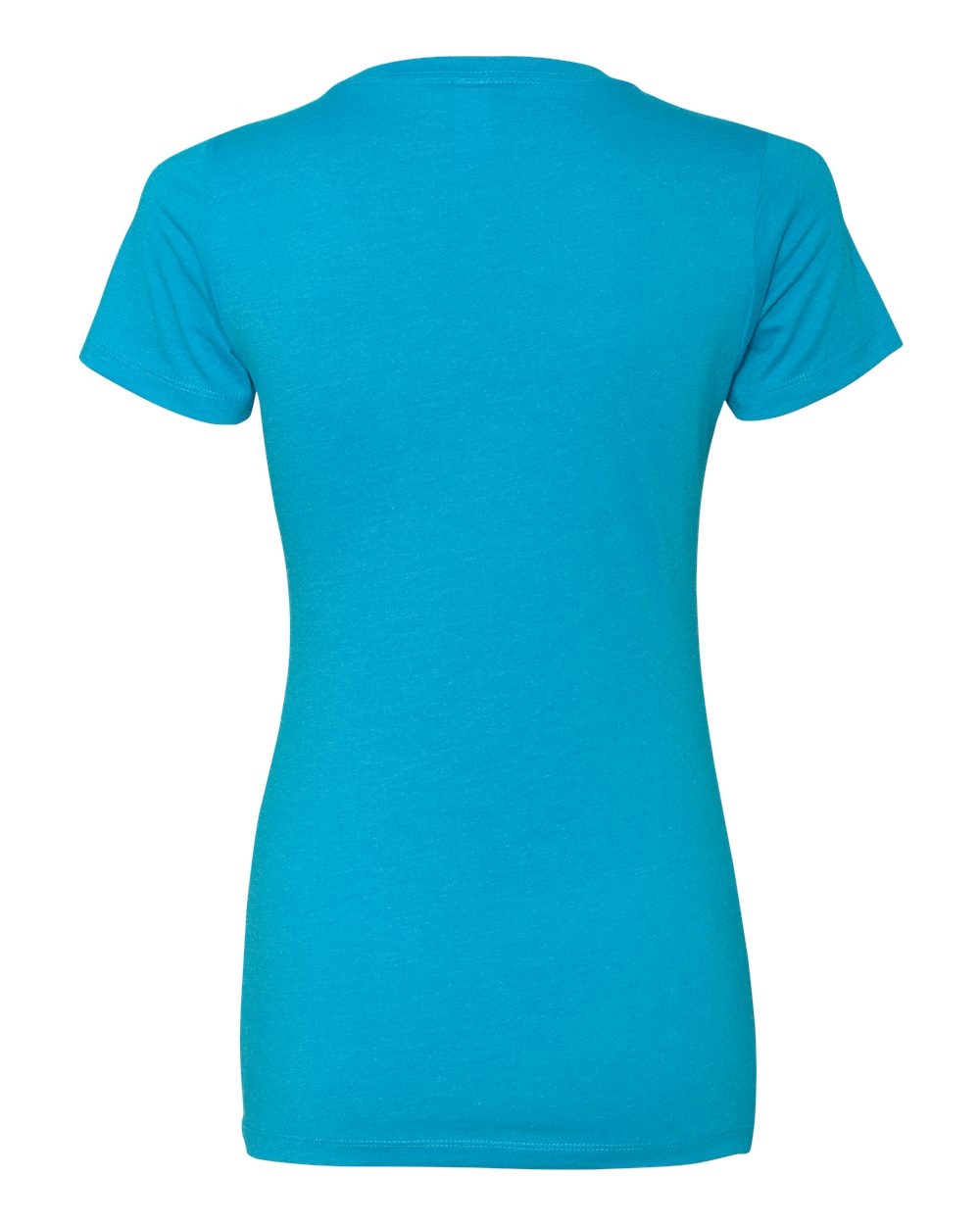 Rear View of Turquoise Women’s CVC T-Shirt - 6610