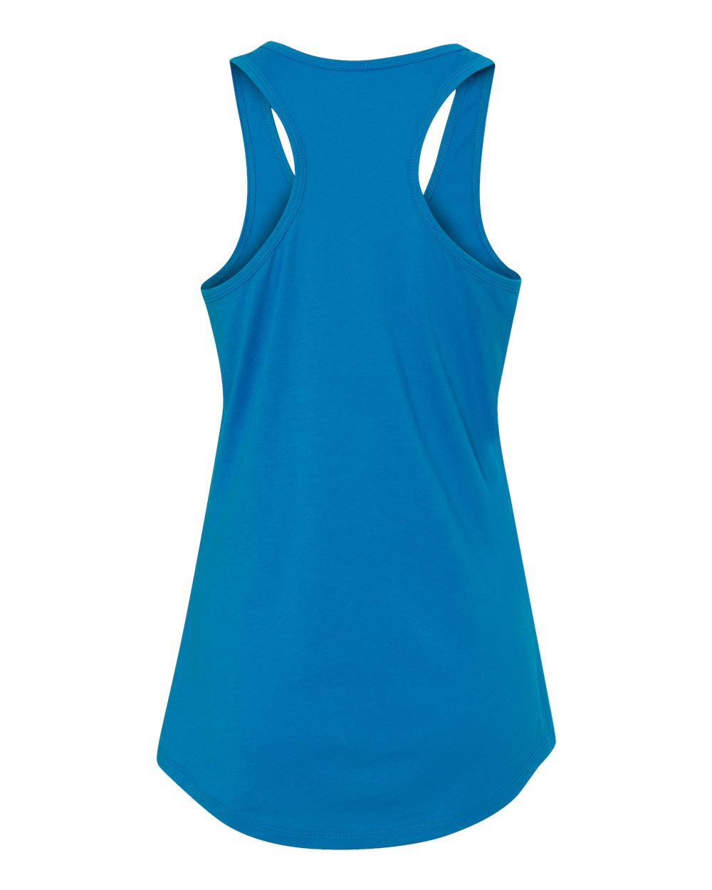 Rear View of Turquoise Women's Ideal Racerback Tank - 1533