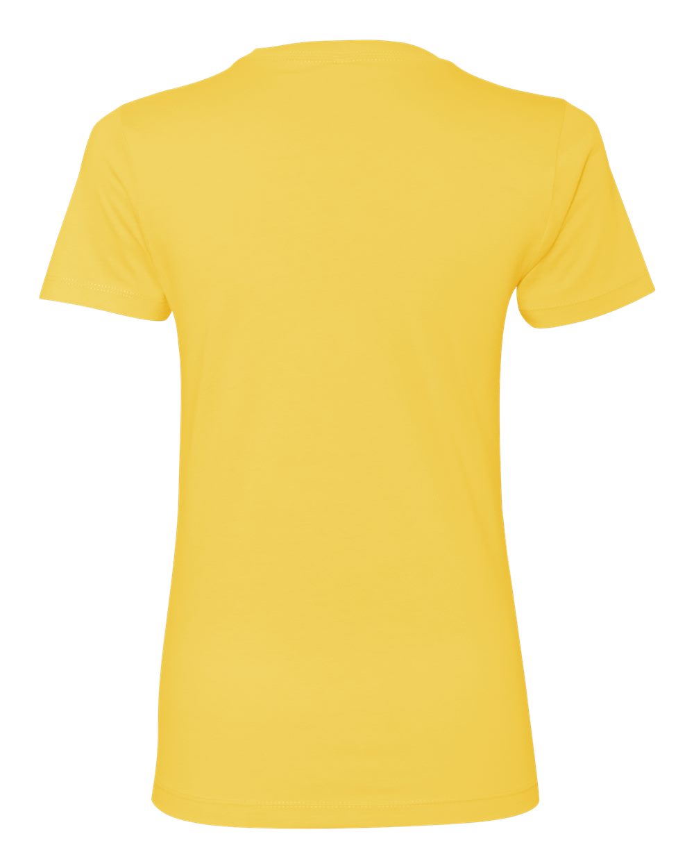 Rear View of Vibrant Yellow Women’s Cotton T-Shirt - 3900