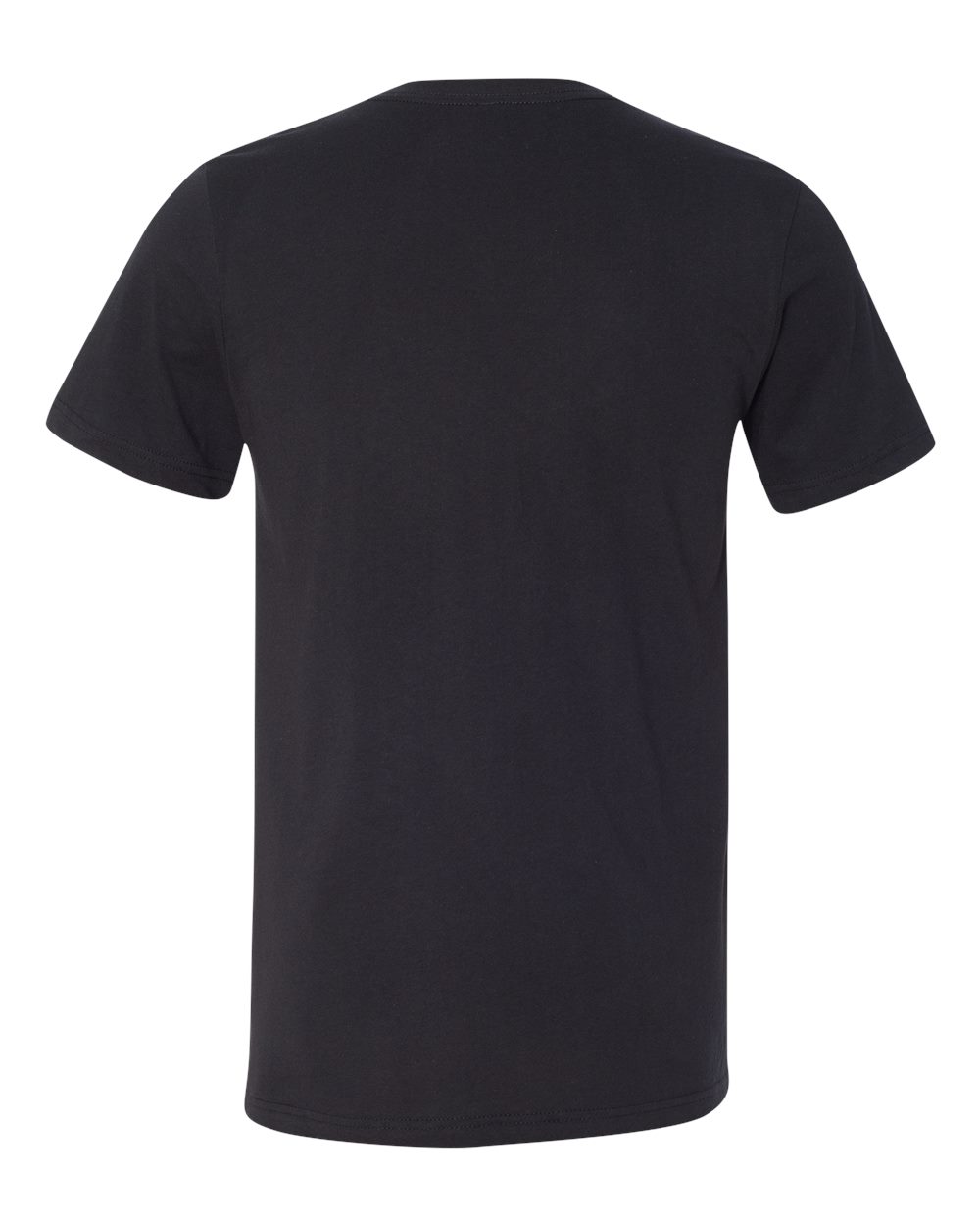 Rear View of Vintage Black Jersey V-Neck Tee - 3005