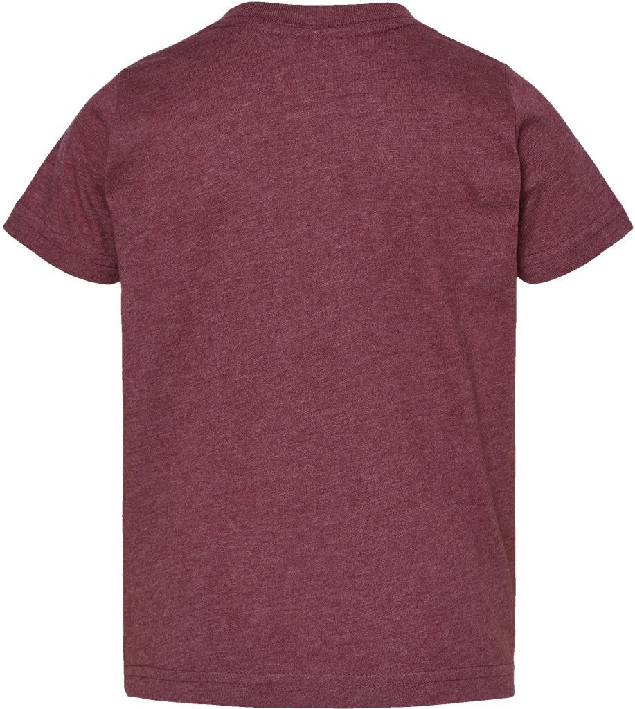 Rear View of Vintage Burgundy Toddler Fine Jersey Tee - 3321