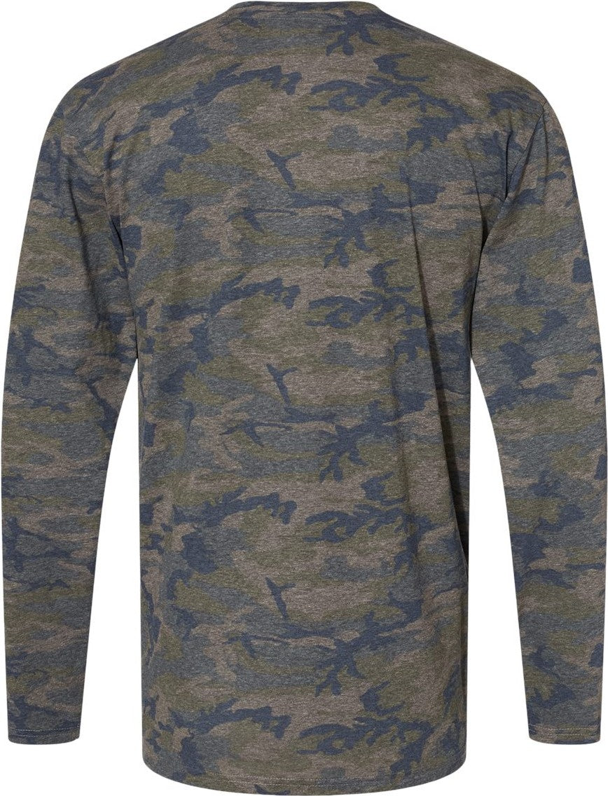 Rear View of Vintage Camo Fine Jersey Long Sleeve Tee - 6918