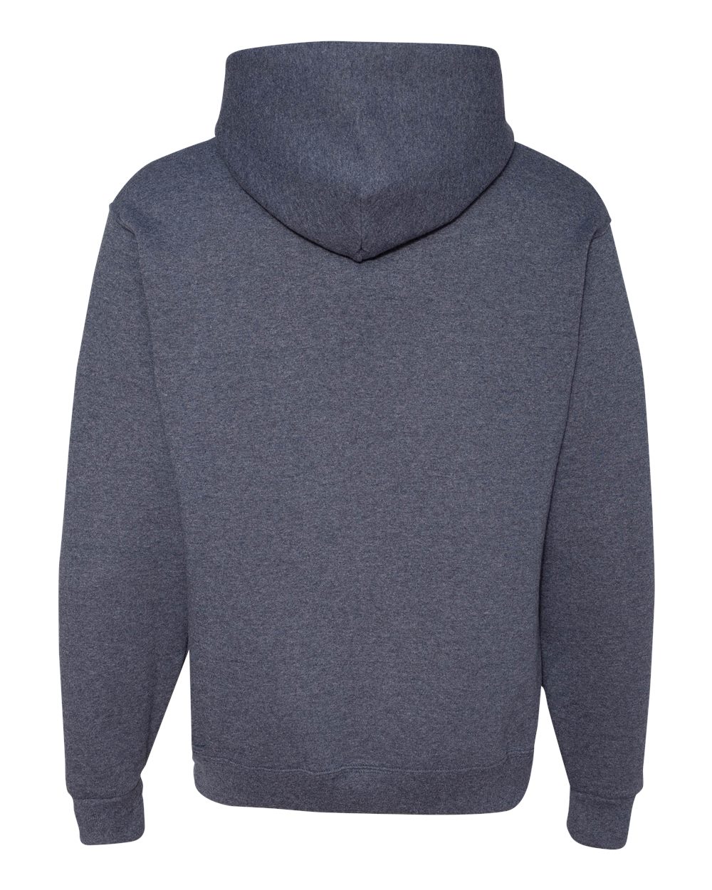 Rear View of Vintage Heather Navy NuBlend® Hooded Sweatshirt - 996MR