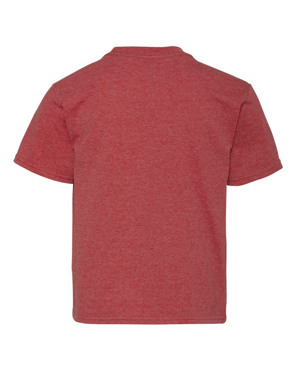 Rear View of Vintage Heather Red Dri-Power® Youth 50/50 T-Shirt - 29BR