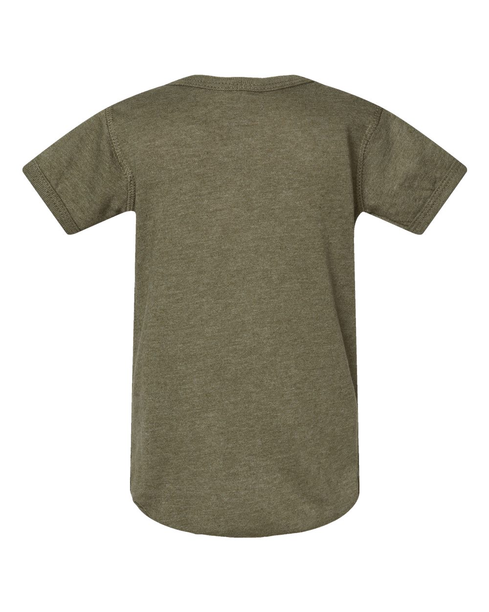 Rear View of Vintage Military Green Infant Fine Jersey Bodysuit - 4424