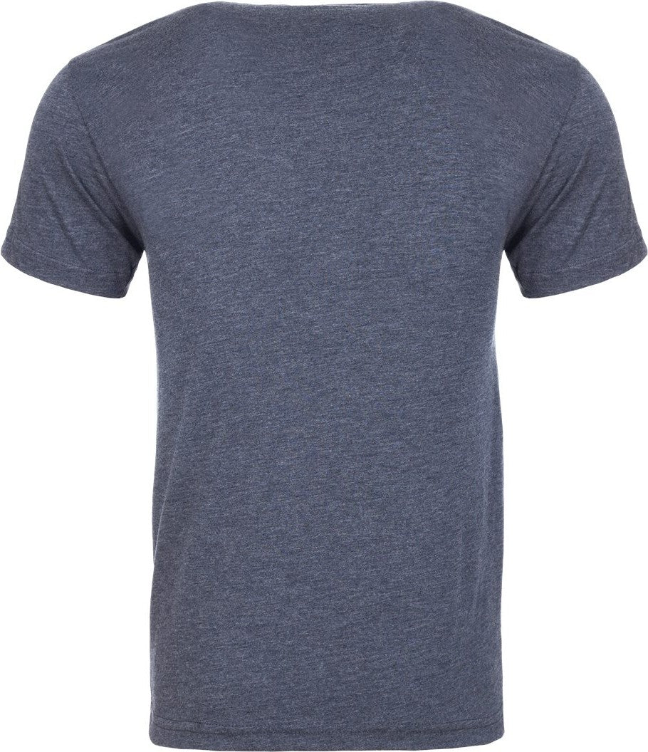 Rear View of Vintage Navy Triblend T-Shirt - 6010
