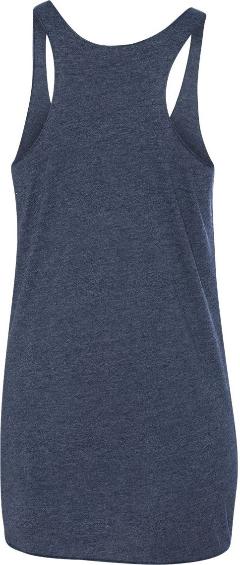 Rear View of Vintage Navy Women’s Triblend Racerback Tank - 6733