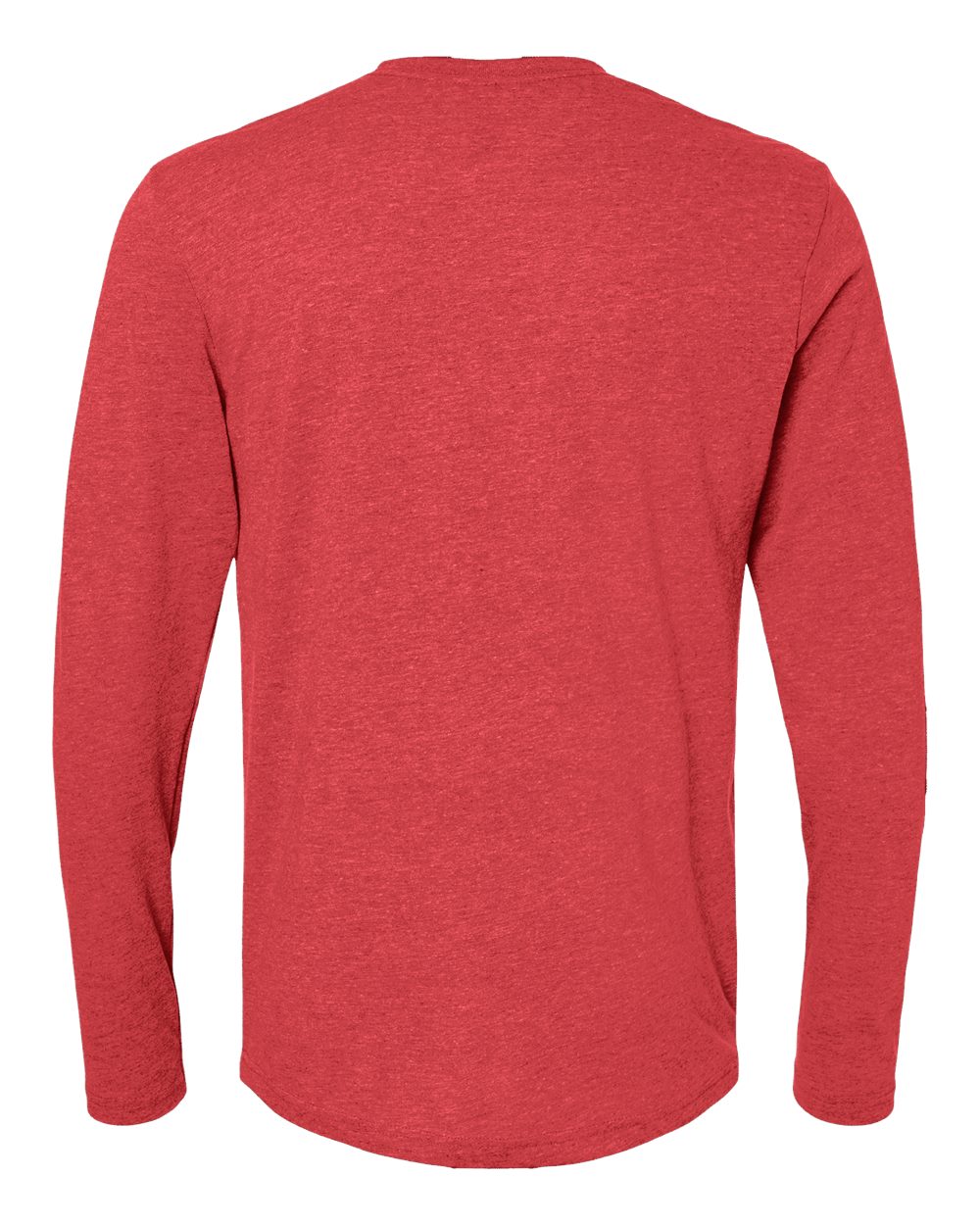 Rear View of Vintage Red Triblend Long Sleeve T-Shirt - 6071
