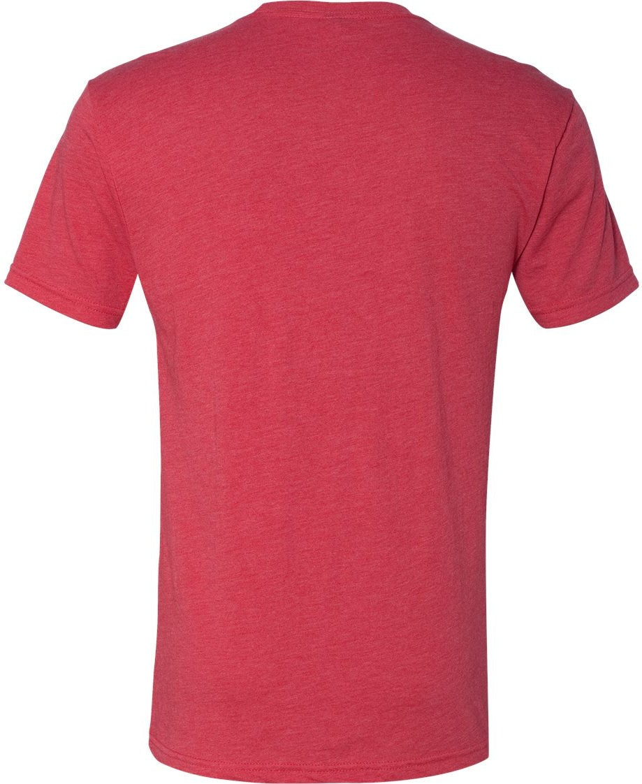 Rear View of Vintage Red Triblend T-Shirt - 6010