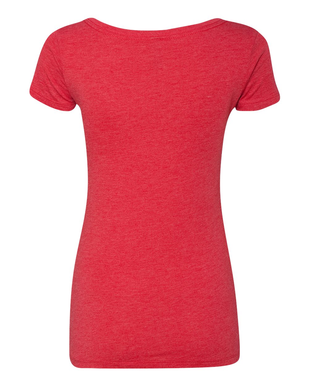 Rear View of Vintage Red Women’s Triblend Scoop Neck T-Shirt - 6730