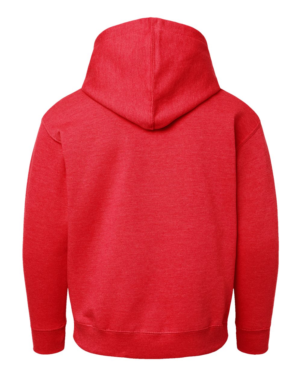 Rear View of Vintage Red Youth Fleece Hoodie - 2296