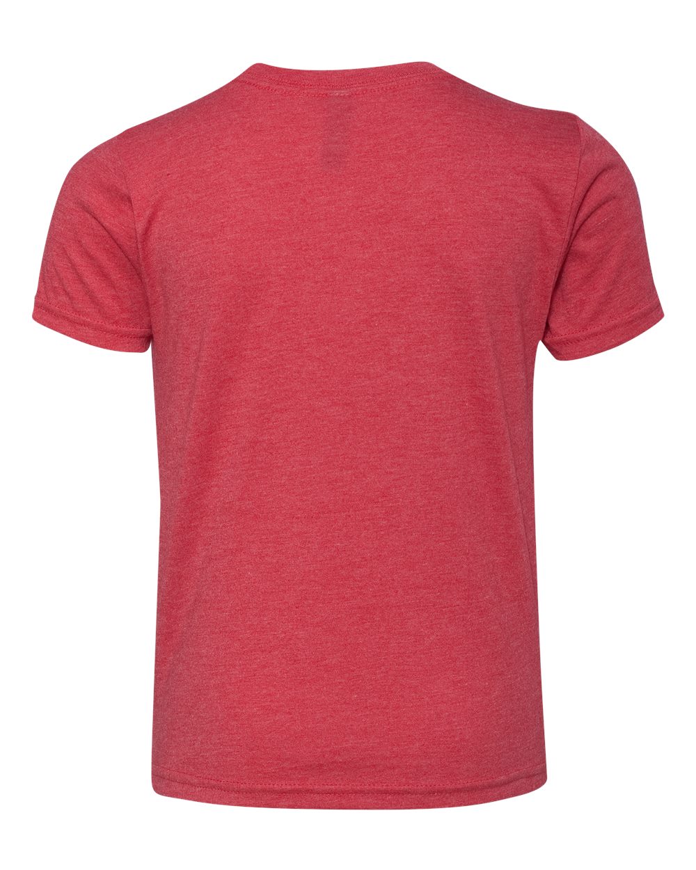 Rear View of Vintage Red Youth Triblend T-Shirt - 6310