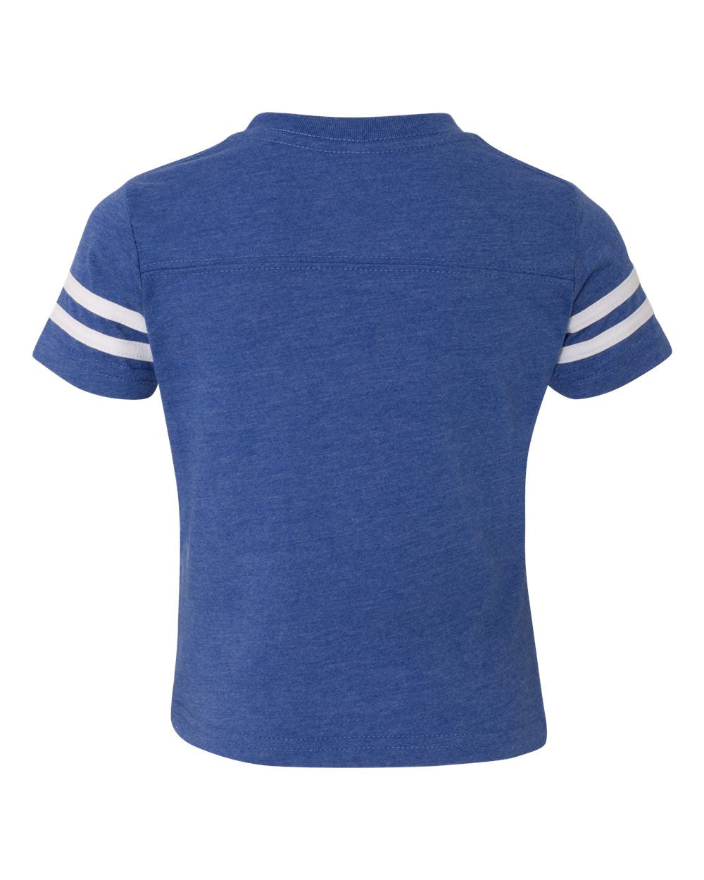 Rear View of Vintage Royal/ White Toddler Football Fine Jersey Tee - 3037