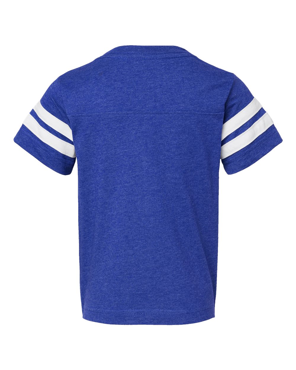 Rear View of Vintage Royal/ White Youth Football Fine Jersey Tee - 6137