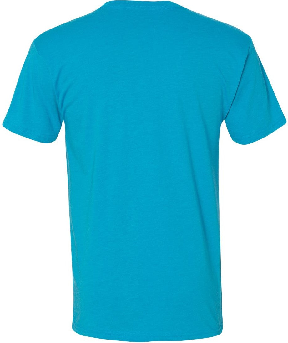 Rear View of Vintage Turquoise Triblend T-Shirt - 6010