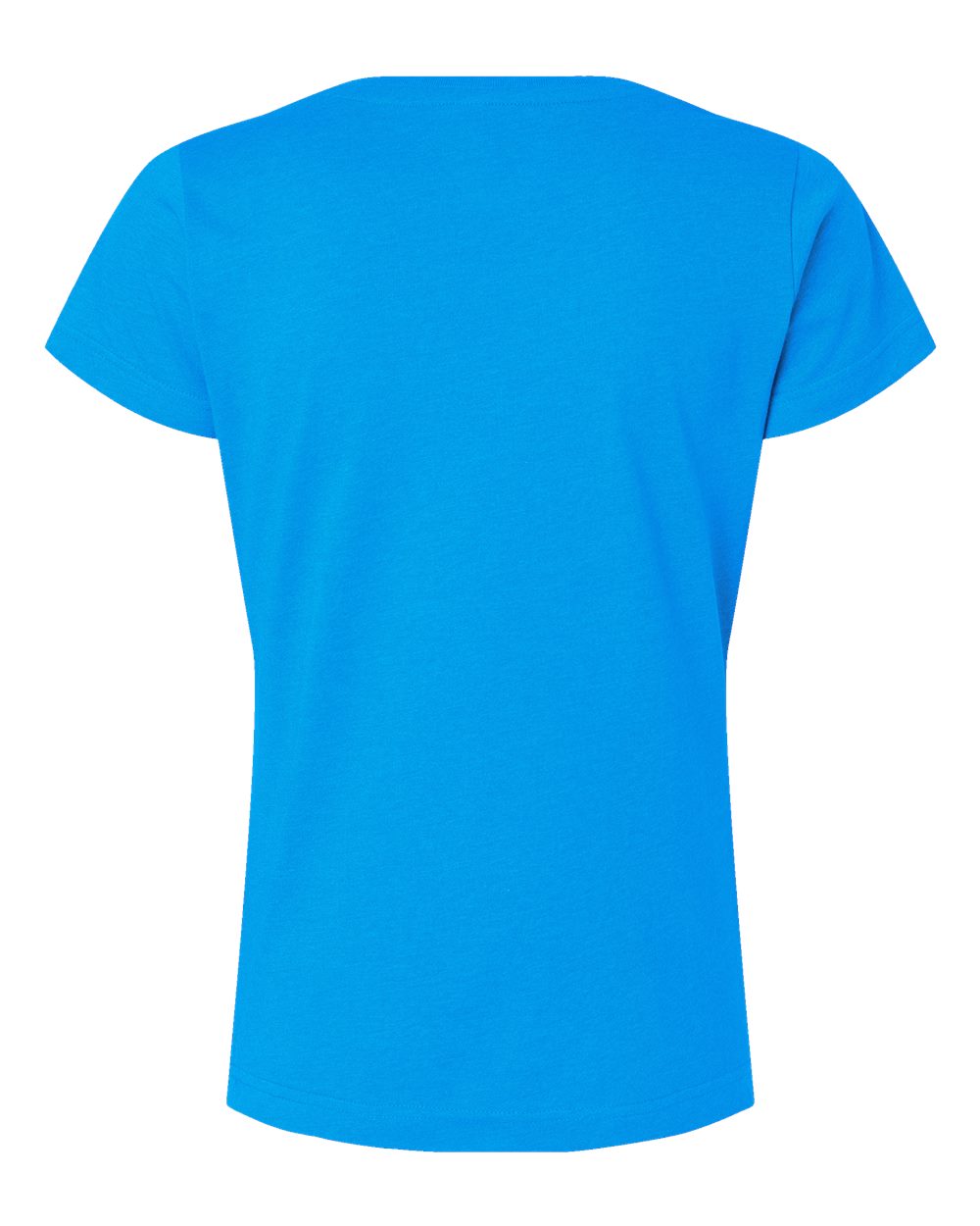 Rear View of Vintage Turquoise Women's Fine Jersey Tee - 3516