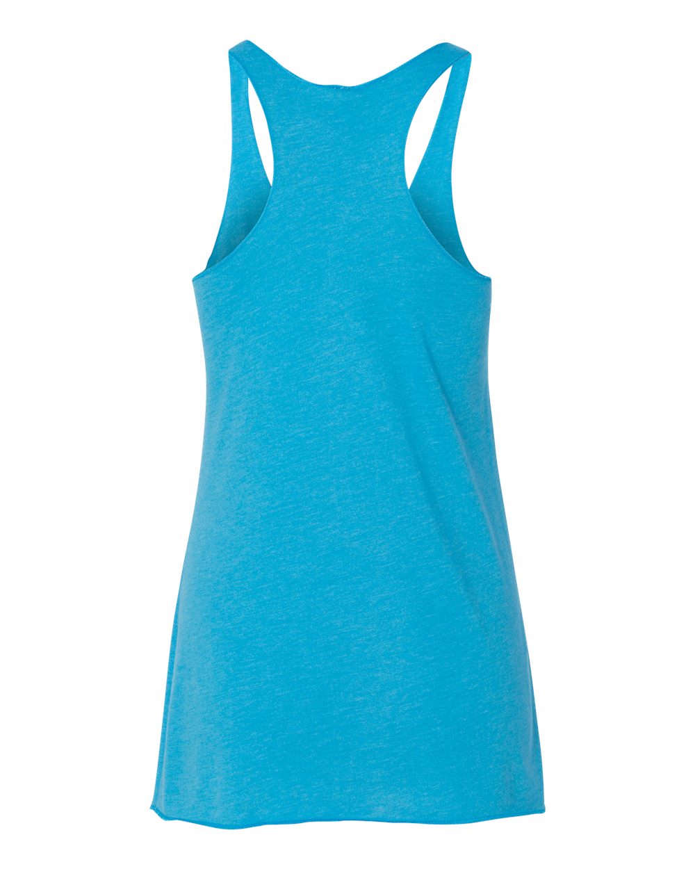 Rear View of Vintage Turquoise Women’s Triblend Racerback Tank - 6733