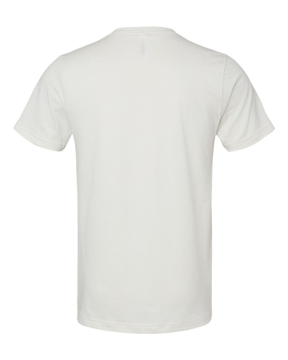 Rear View of Vintage White Jersey V-Neck Tee - 3005