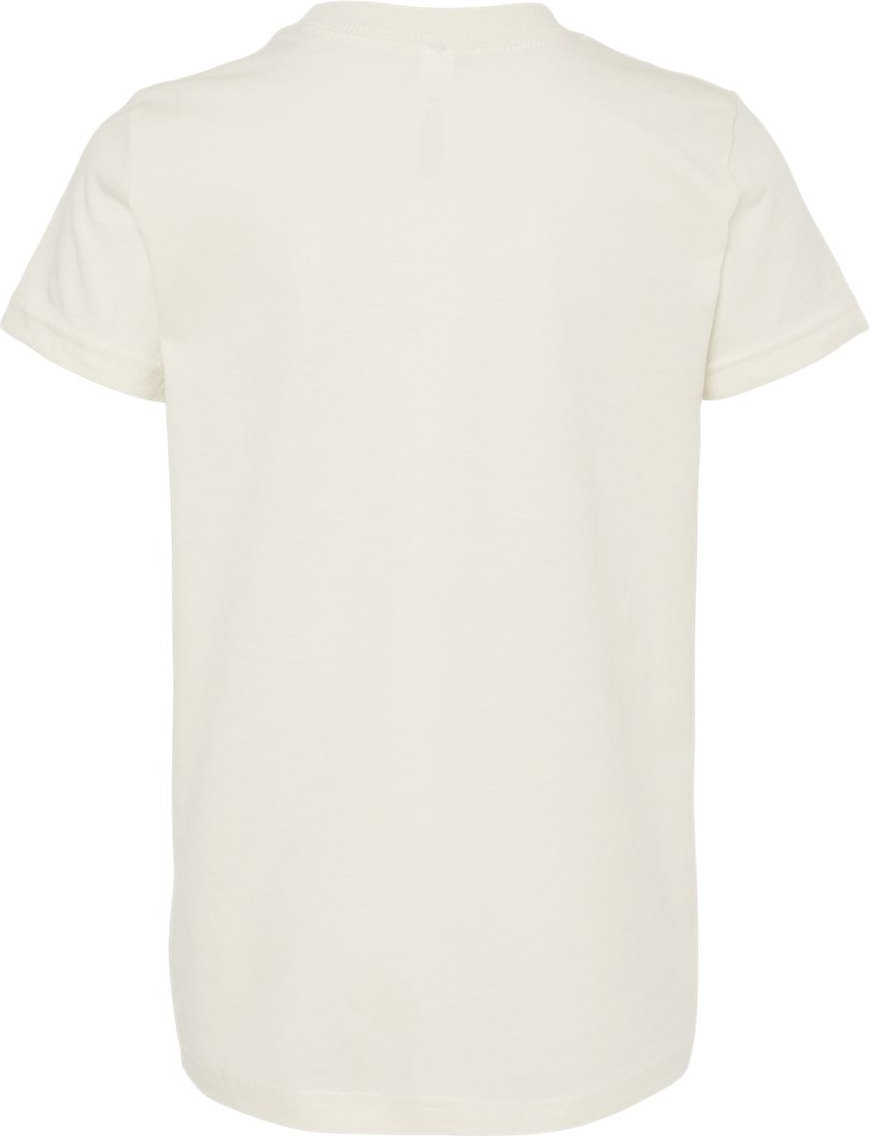 Rear View of Vintage White Youth Jersey Tee - 3001Y