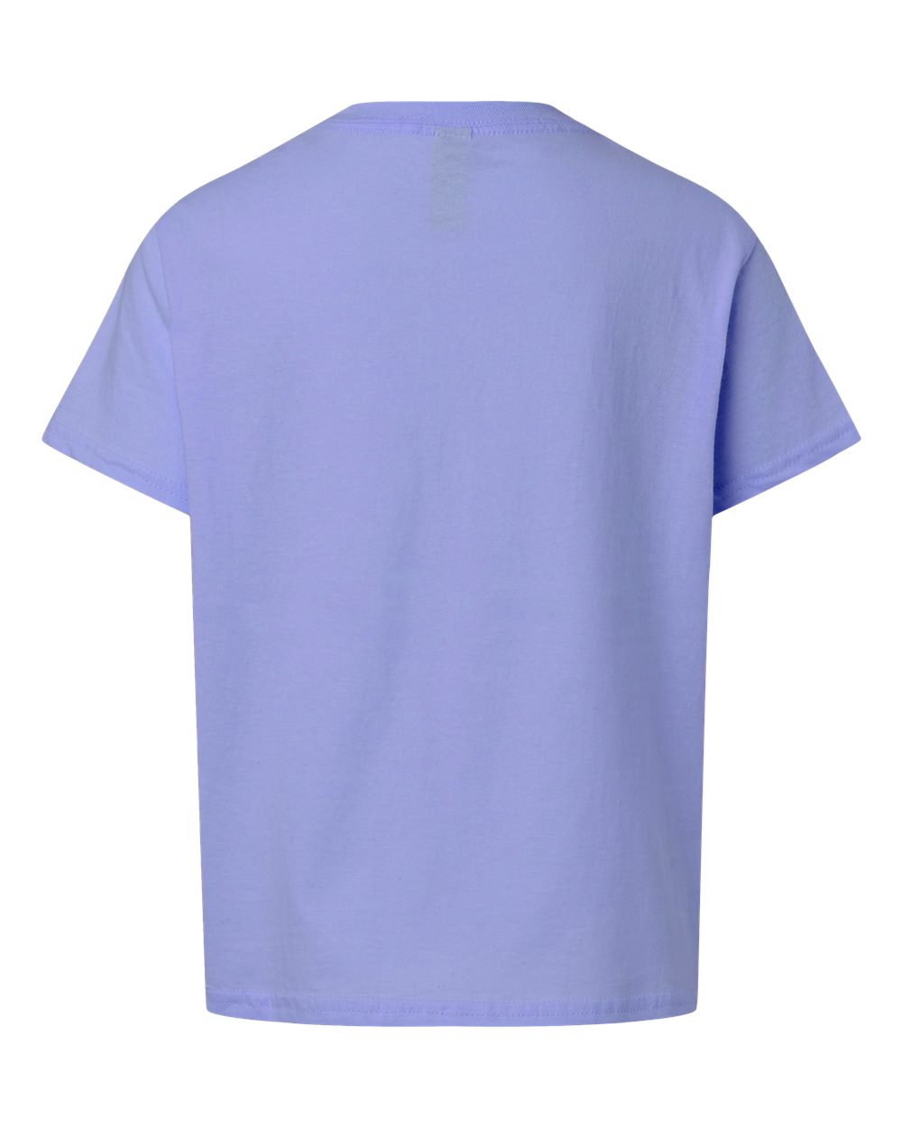 Rear View of Violet Light Cotton Youth T-Shirt - 3000B