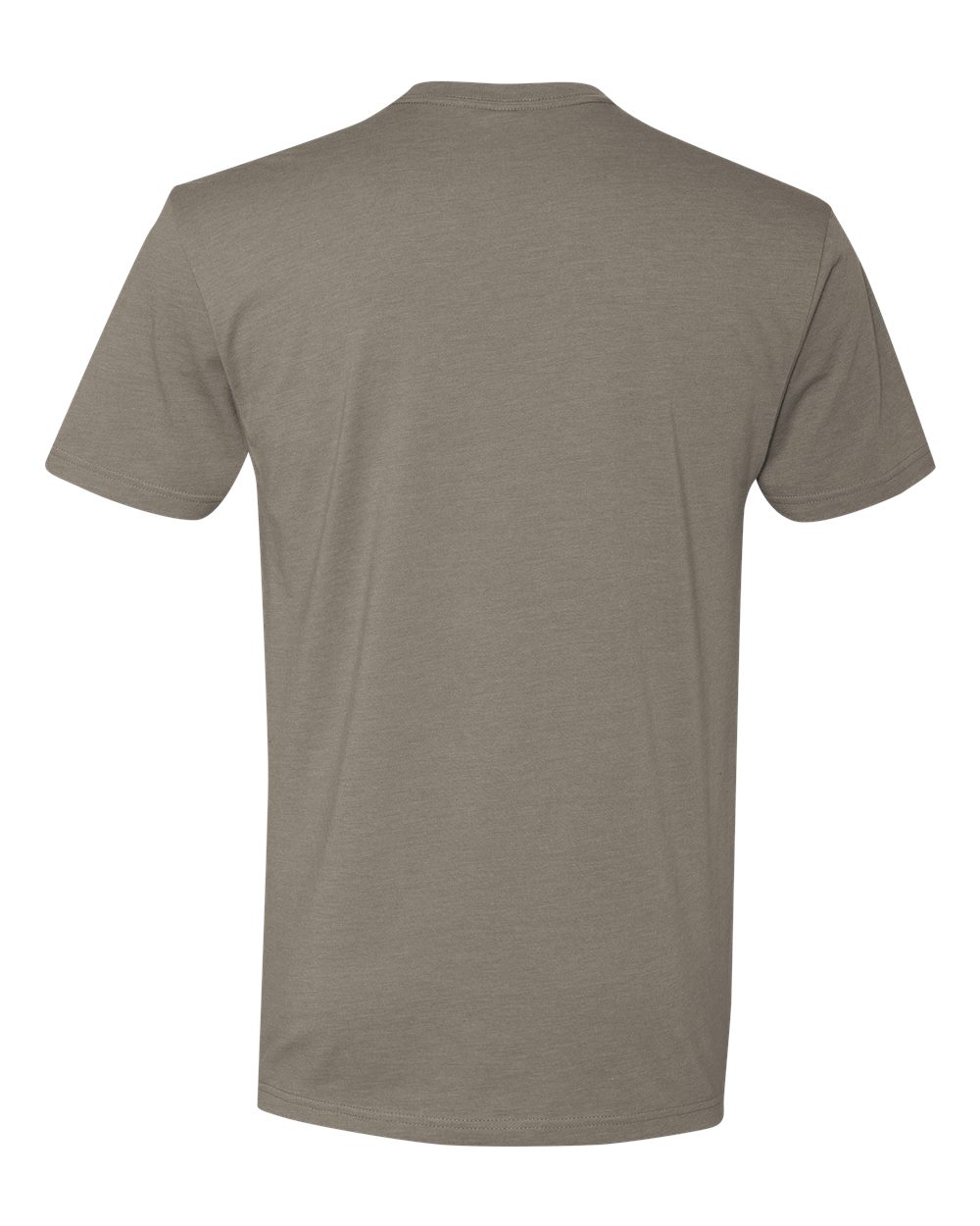 Rear View of Warm Grey CVC T-Shirt - 6210