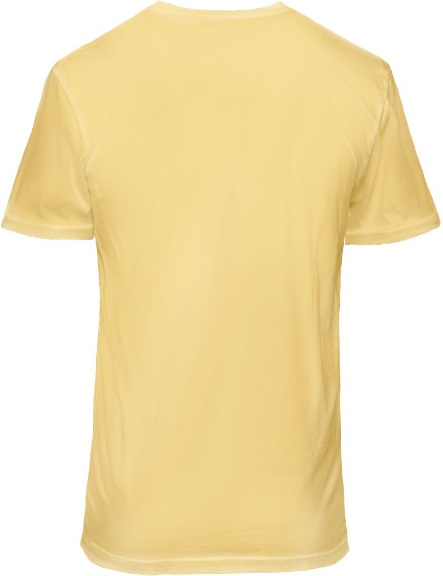 Rear View of Washed Banana Cream Soft Wash T-Shirt - 3600SW