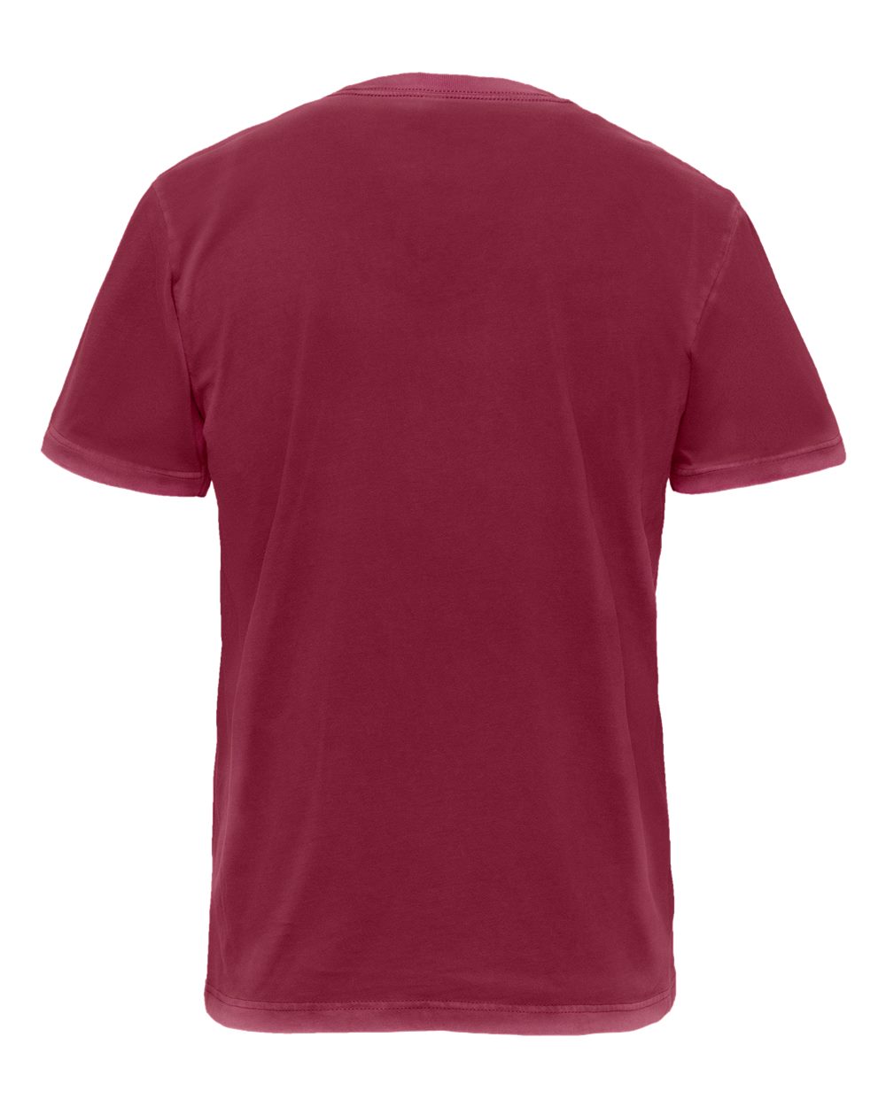 Rear View of Washed Cardinal Soft Wash T-Shirt - 3600SW