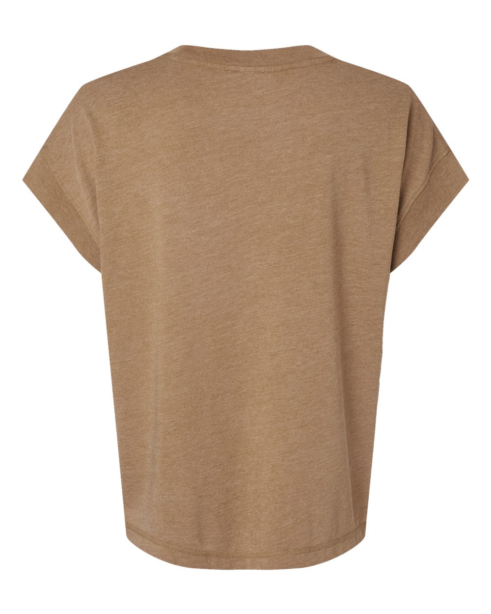 Rear View of Washed Coyote Brown Women's Relaxed Vintage Wash Tee - 3502