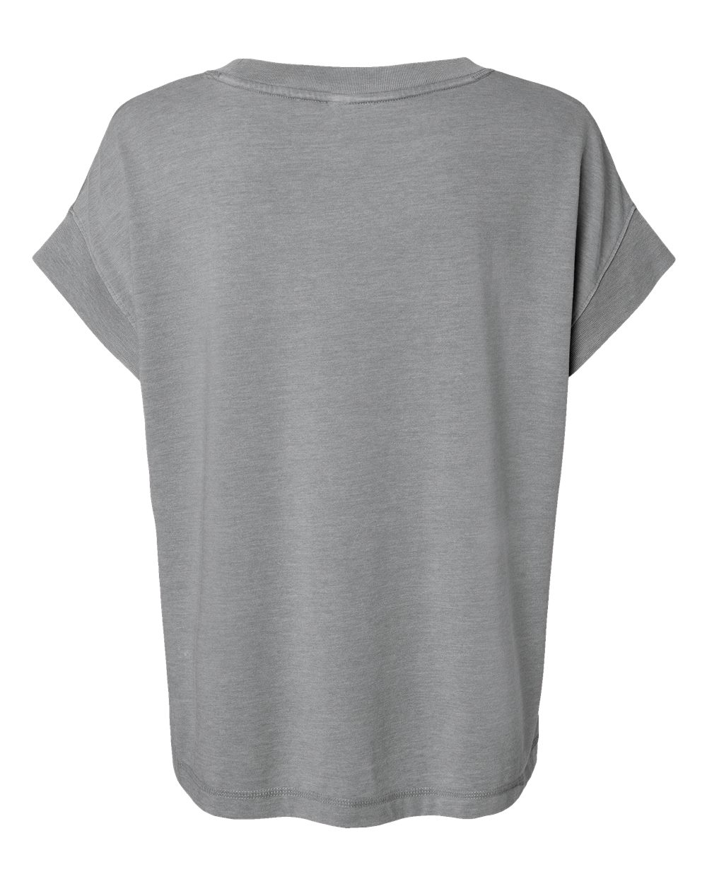 Rear View of Washed Grey Women's Relaxed Vintage Wash Tee - 3502