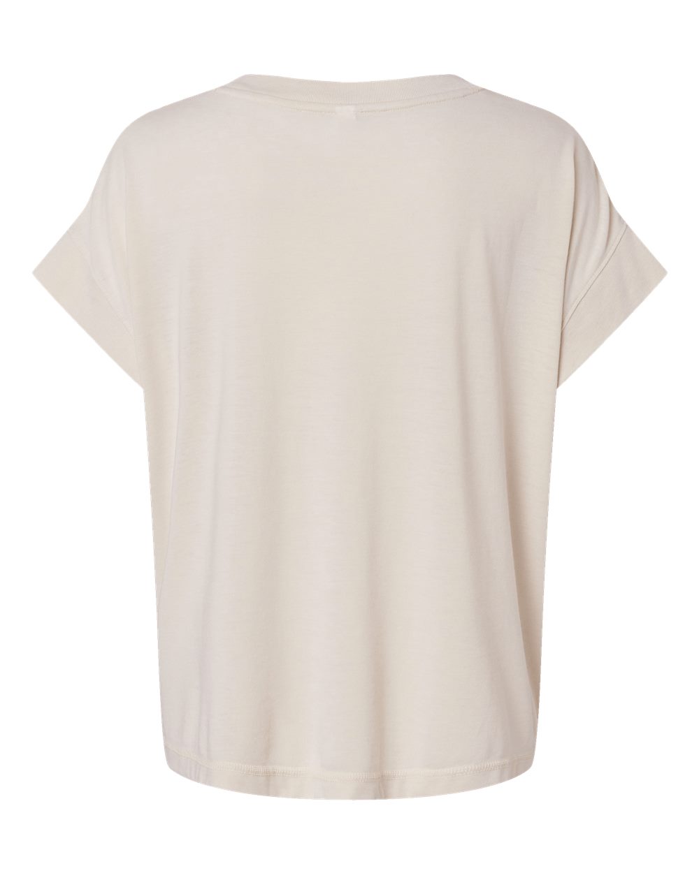 Rear View of Washed Natural Women's Relaxed Vintage Wash Tee - 3502