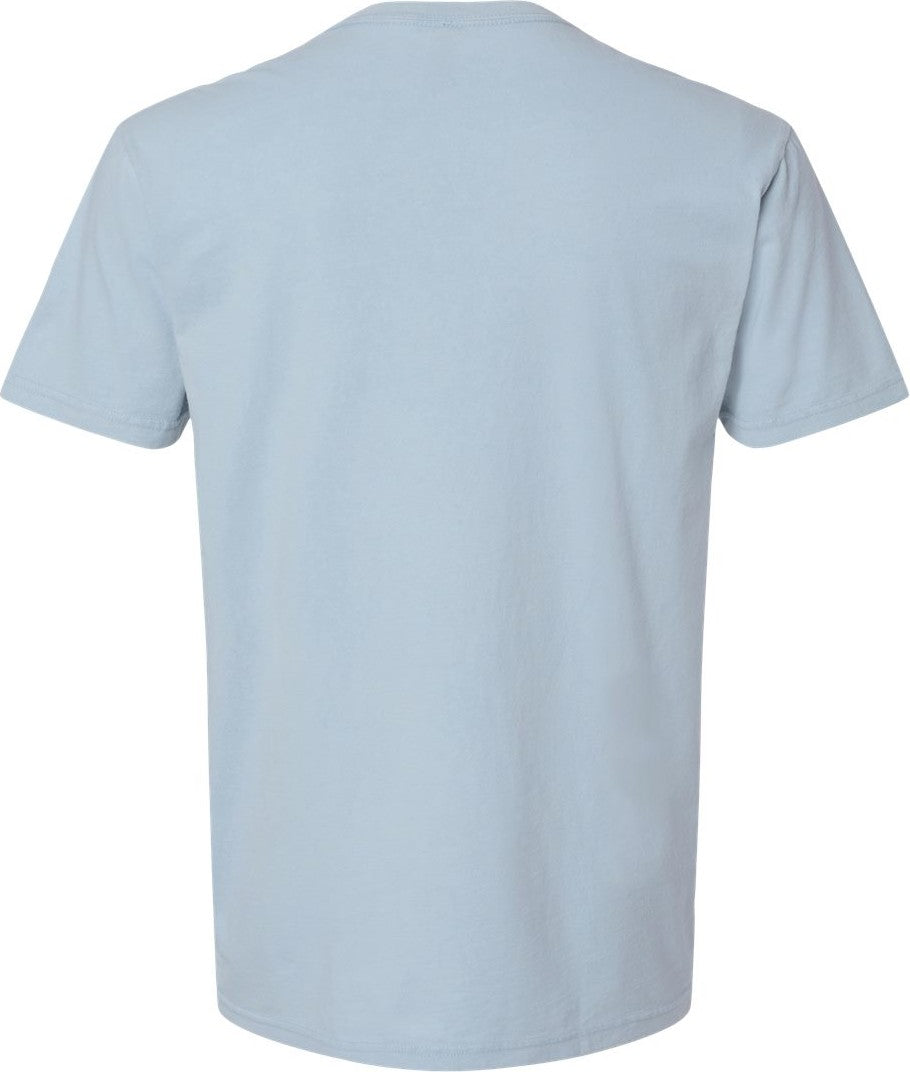 Rear View of Washed Stonewash Denim Soft Wash T-Shirt - 3600SW